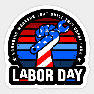 Labor Day USA Patriotic Design Sticker